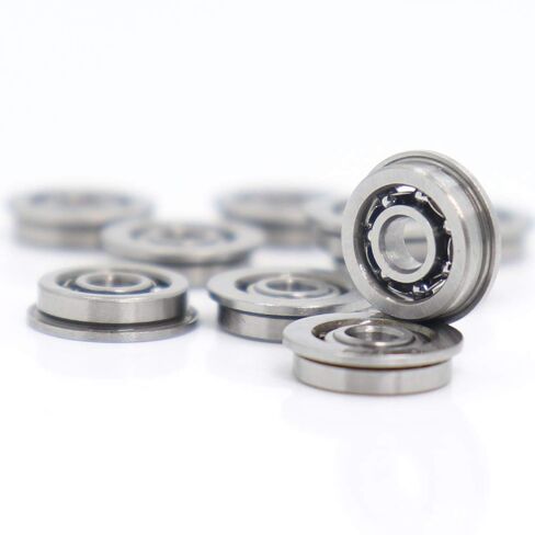 Flanged Bearings 10PCS MF93 Flange Ball Bearing 3x9x2.5mm ABEC 3 Miniature Non Standard Deep Groove Open 93 Industrial Products in Saudi Arabia