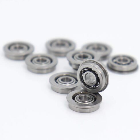 Flanged Bearings 10PCS MF93 Flange Ball Bearing 3x9x2.5mm ABEC 3 Miniature Non Standard Deep Groove Open 93 Industrial Products in Saudi Arabia