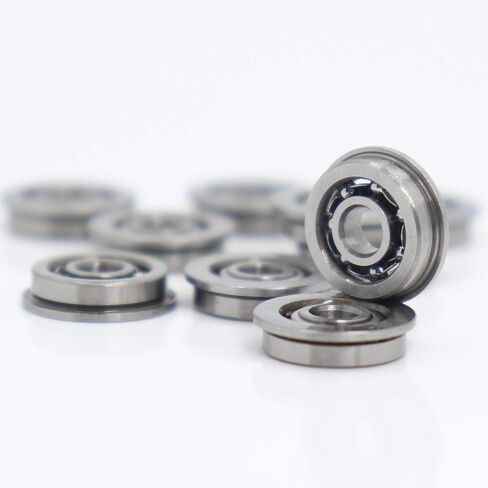Flanged Bearings 10PCS MF93 Flange Ball Bearing 3x9x2.5mm ABEC 3 Miniature Non Standard Deep Groove Open 93 Industrial Products in Saudi Arabia