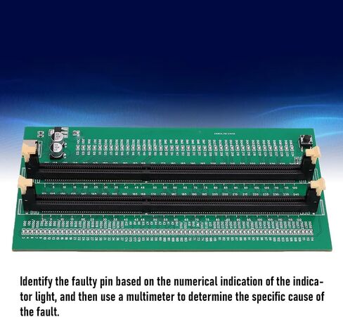 جهاز اختبار ذاكرة الوصول العشوائي Hilitand DDR3، أداة تشخيص ذاكرة DDR3، محلل DIMM مع مصدر طاقة من النوع C وأضواء مؤشر LED لوحدة ذاكرة الكمبيوتر المكتبي واستكشاف الأخطاء وإصلاحها in Kuwait