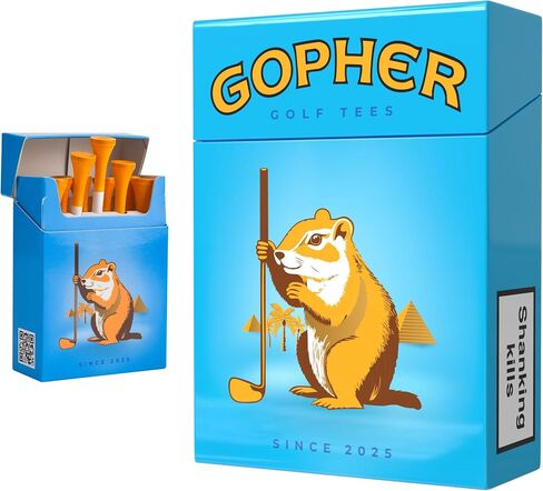 Shanker Golf - تي شيرتات جولف مضحكة - عبوة من 10 قطع من Gopher - هدية جولف مضحكة للرجال - ملحقات جولف محاكاة ساخرة - تي شيرتات مبتكرة رائعة للاعبي الجولف - هدية لعبة الجولف in Kuwait