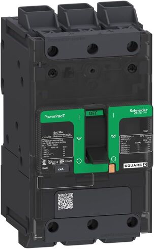 قاطع الدائرة Square D من شنايدر إلكتريك BDL36060 PowerPacT B مع تقنية وحدة الرحلة الحرارية المغناطيسية والمقلاة الخلفية أو حامل السكك الحديدية DIN، 60 أمبير، 3 أقطاب in Kuwait