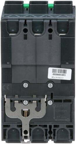 قاطع الدائرة Square D من شنايدر إلكتريك BDL36060 PowerPacT B مع تقنية وحدة الرحلة الحرارية المغناطيسية والمقلاة الخلفية أو حامل السكك الحديدية DIN، 60 أمبير، 3 أقطاب in Kuwait