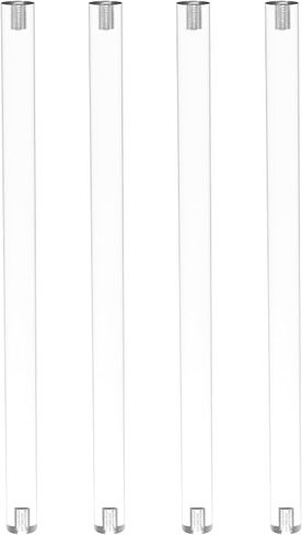 FixtureDisplays® 4PK 12mm (Nominal 1/2") Diameter X 24" Long M6 x 1.0mm Pitch Threaded Acrylic Rod Plexiglass Stick Clear Lucite Transparent Dowel Rods for DIY Crafts 10133-24"-4PK-NPF in Kuwait