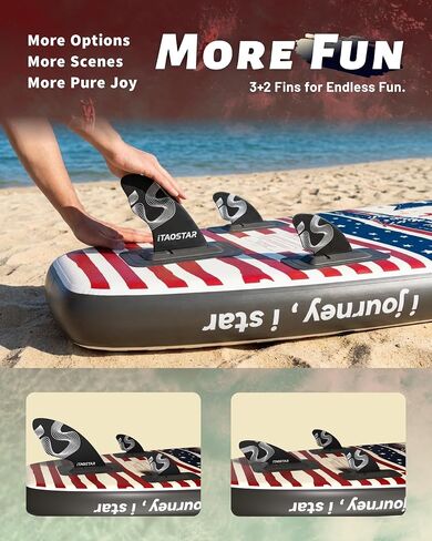 iTAOSTAR Novelty-N26 11'6" x 35" Extra Wide Inflatable Stand Up Paddle Board, Stable Portable SUP for Adults, All-in-One for Yoga Fishing Surfing, with Full Accessories Kit in Kuwait