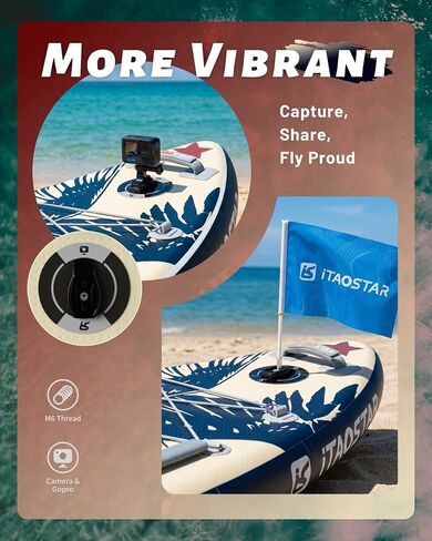 iTAOSTAR Novelty-N26 11'6" x 35" Extra Wide Inflatable Stand Up Paddle Board, Stable Portable SUP for Adults, All-in-One for Yoga Fishing Surfing, with Full Accessories Kit in Kuwait