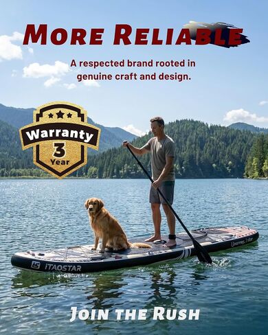 iTAOSTAR Novelty-N26 11'6" x 35" Extra Wide Inflatable Stand Up Paddle Board, Stable Portable SUP for Adults, All-in-One for Yoga Fishing Surfing, with Full Accessories Kit in Kuwait