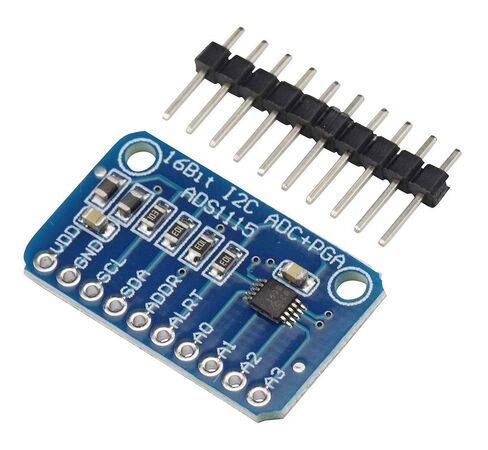 ADS1115 I2C IIC محول تناظري إلى رقمي 4 قنوات 16 بت محول وحدة ADC مع لوحة تطوير مكبر للصوت قابلة للبرمجة in Kuwait