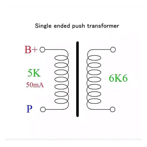 Amplifier Output Transformer Tube Power Amplifier Single-Ended Drive Transformer 5K:6K6, Operating Current 50mA, 4C amorphous Iron core in Kuwait