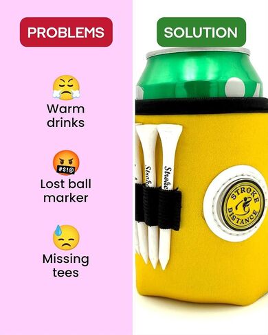 Classic Can Beverage Caddie 3-in-1 Golf Insulator, Removeable Ball Marker, Bag Clip & Tees Combo – Woodland Camo in Kuwait
