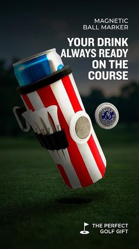 Classic Can Beverage Caddie 3-in-1 Golf Insulator, Removeable Ball Marker, Bag Clip & Tees Combo – Woodland Camo in Kuwait