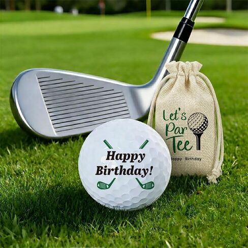 Birthday Golf Gifts for Men Golfers Lovers Golfing Fan Dad Grandpa Friends Coworkers Boss Husband, Novelty Happy Birthday Golf Ball Lifelike Turf Display Stand Decor Gifts in Kuwait