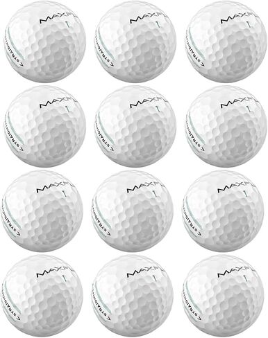 Maxfli StraightFli Golf Balls – Gloss White, 12-Pack | Low Spin Distance Golf Balls for Straighter Shots | Soft Feel, Durable Ionomer Cover | for Beginners & Recreational Golfers in Kuwait