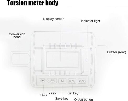 Digital Display Torsion Meter Wrench Adapter ZNC‑30N.M Portable, for Mechanical Maintenance in Kuwait