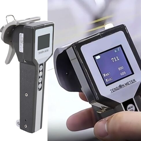 Handheld Belt Tension Meter, Tension Gauge Tool with LCD Backlit Display and V-Type Wire Wheel, Tension Range 1-1000g.f & Can Store 200 Groups of Measurement Data, for Belt and Line in Saudi Arabia