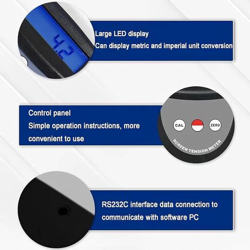 Digital Screen Tension Meter, Tension Meter Digital Test Device with LCD Screen, Measurement Range: 7~40N/cm & Resolution 0.1, Data Output, for Screen Printing Templates in Saudi Arabia