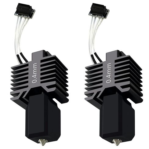 قطعتان من رأس الطباعة الطارد المجمعة من السيراميك P1P/P1S Hotend 0.4 مم لمختبر بامبو P1P/P1S- استبدال الطرف الساخن للطابعة ثلاثية الأبعاد مع فوهة فولاذية صلبة 0.4 مم، وثرمستور، وخرطوشة سخان وكتلة حرارية in Kuwait