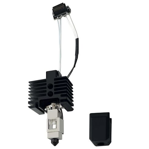 قطعتان من رأس الطباعة الطارد المجمعة من السيراميك P1P/P1S Hotend 0.4 مم لمختبر بامبو P1P/P1S- استبدال الطرف الساخن للطابعة ثلاثية الأبعاد مع فوهة فولاذية صلبة 0.4 مم، وثرمستور، وخرطوشة سخان وكتلة حرارية in Kuwait