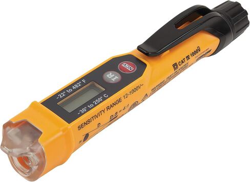 جهاز اختبار فولتية عدم الاتصال NCVT-4IR من Klein Tools، قلم تيار متردد 12-1000 فولت مع مقياس حرارة بالأشعة تحت الحمراء ومفك براغي/صواميل متعدد القطع 32500HD، أداة 11 في 1 ذات تقييم التأثير مع فيليبس، مشقوقة in Kuwait