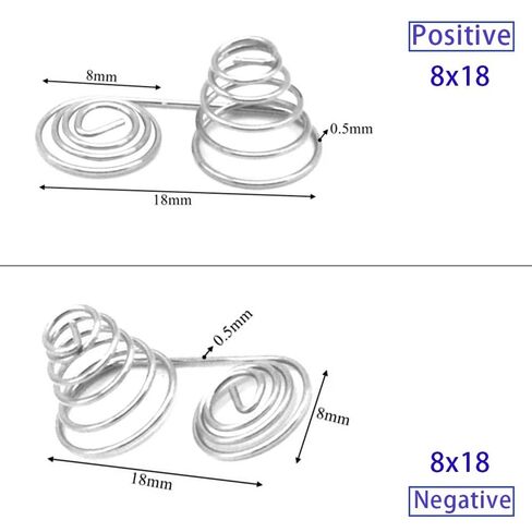 50pcs Battery Spring, Battery Negative to Positive Conversion Spring Contact Spring Battery Spring Replacement Small Springs Compression in Saudi Arabia