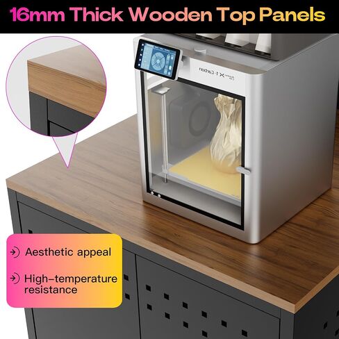 3D Printer Stand with Filament Storage Heavy Duty 3D Printer Table Workstation, Metal I-Beam Frame with Adjustable Filament Holders & Pegboard for Workshop Studio Home Office, Black in Kuwait