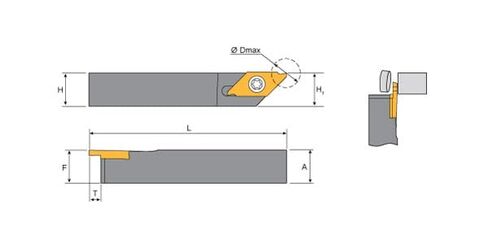 Shars TKEH 3/4 "اليد اليسرى خيوط الحز قطع حامل الأدوات TKF إدراج 404-6462 جديد P] in Kuwait