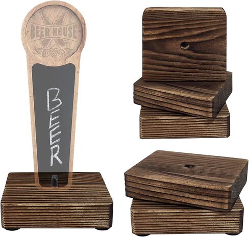 6 Pack Beer Tap Handle Display Stand, Wooden Tap Handle Holder for Bar, Home Brewing, Wedding, Restaurant Countertop Decor in Kuwait