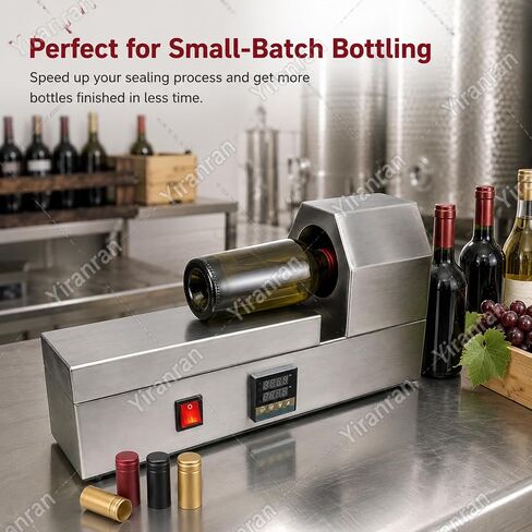 Wine Bottle Capsule Shrink Machine, Manual Bottle Cap Heat Shrink Sealer for PVC Capsules, Bottle Neck Sleeves, Wine Bottles, Beverage Bottles and Small Batch Packaging in Kuwait