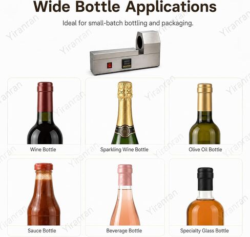 Wine Bottle Capsule Shrink Machine, Manual Bottle Cap Heat Shrink Sealer for PVC Capsules, Bottle Neck Sleeves, Wine Bottles, Beverage Bottles and Small Batch Packaging in Kuwait