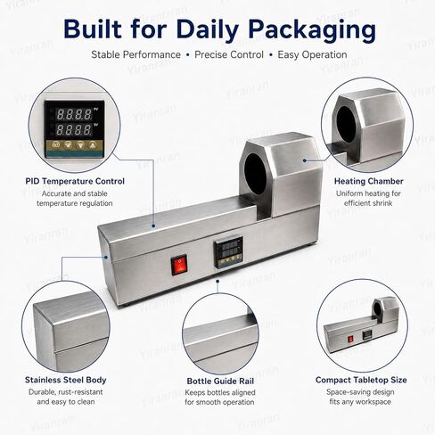 Wine Bottle Capsule Shrink Machine, Manual Bottle Cap Heat Shrink Sealer for PVC Capsules, Bottle Neck Sleeves, Wine Bottles, Beverage Bottles and Small Batch Packaging in Kuwait