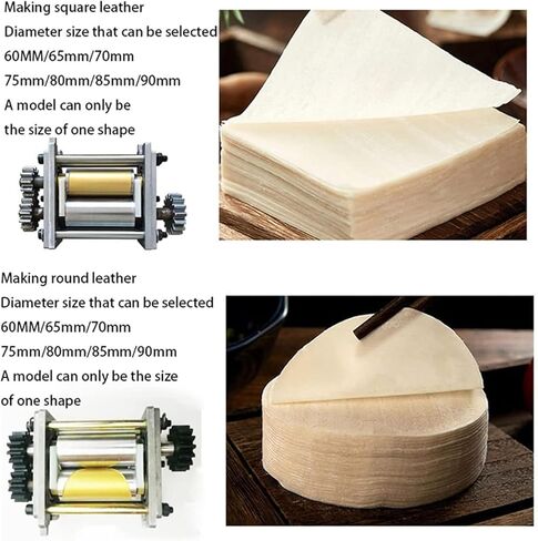 Automatic Dumpling Wrapper Maker,Multifunctional Electric Dumpling Skin Machine Commercial Dumpling Maker with Round Shaped Mold in Kuwait