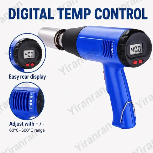 Portable Wine Bottle Heat Shrinker, Wine Sealing Machine, Digital Thermoregulation (60-600℃), LCD Control, for PVC Capsules, Beverage Bottle Caps and Bottle Neck Sleeves in Kuwait