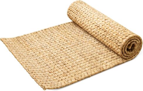 Water Hyacinth Yoga Mat | Non-Slip Exercise & Fitness Mat for Yoga | Natural Rug, Straw Floor Mat for Your Living Room, Bedroom, and More in Kuwait