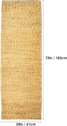 Water Hyacinth Yoga Mat | Non-Slip Exercise & Fitness Mat for Yoga | Natural Rug, Straw Floor Mat for Your Living Room, Bedroom, and More in Kuwait