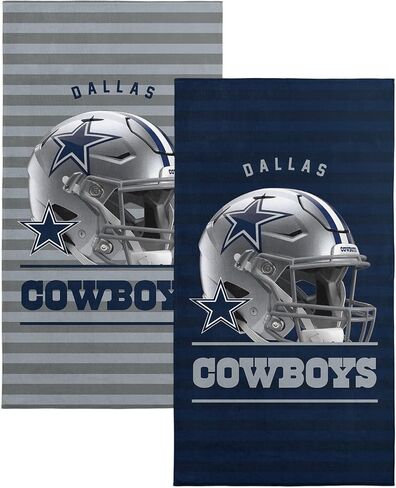 مجموعة مناشف الشاطئ Northwest NFL Dallas Cowboys مكونة من قطعتين، مقاس 76.2 سم × 152.4 سم لكل قطعة، قياسية، ألوان الفريق in Kuwait