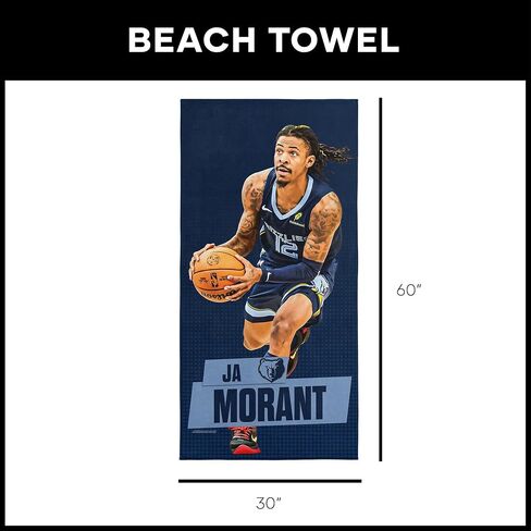 شمال غرب ممفيس غريزليس جا مورانت منشفة الشاطئ NBA 30x60 بوصة in Kuwait