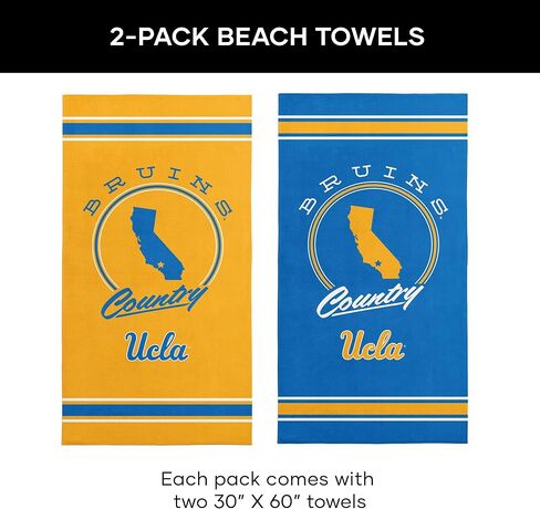منشفة الشاطئ Northwest UCLA Bruins NCAA Homebreak Beach عبوتين مقاس 30 × 60 بوصة in Kuwait