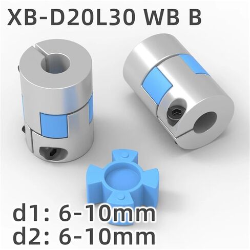 D20L30B اثنين الفكين مقرنة الألومنيوم عمود مرن اقتران موصل المحرك 6 مللي متر-10 مللي متر 1 قطعة (10 مللي متر إلى 10 مللي متر) in Kuwait