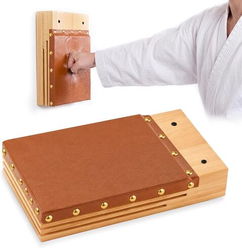 Novabright Clapper Makiwara 12x 8.7 Inch Makiwara Board Strike Pad Portable Wall Mount Handheld Punching Martial Arts Karate Taekwondo Training Equipment for Home Gym Garage Dorm in Kuwait