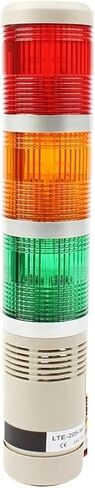 DC12V/24V Safety Stack Lamp Red Green Yellow Flash Industrial Tower Signal Warning Light LTA-205 AC 110V 220V(12V Steady Light) in Kuwait