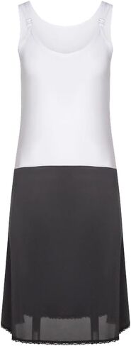 FK310 - nursing full slip with clips, cotton top nylon bottom in Saudi Arabia