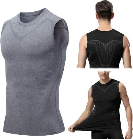 Surasy Compression Shirt, Mens Compression Shirt, Compression Tank Top Men, Slimming Compression Tank Tops Men in Kuwait