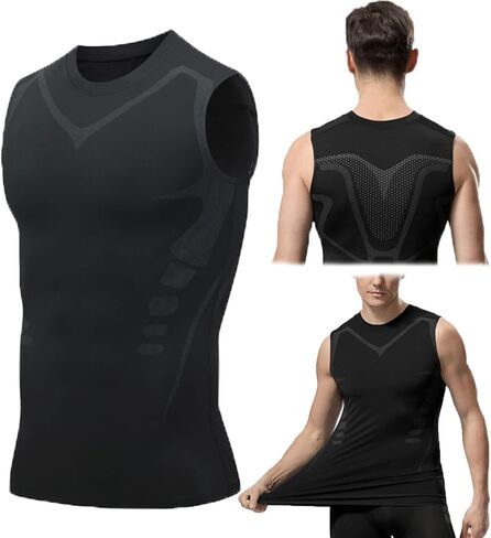 Surasy Compression Shirt, Mens Compression Shirt, Compression Tank Top Men, Slimming Compression Tank Tops Men in Kuwait