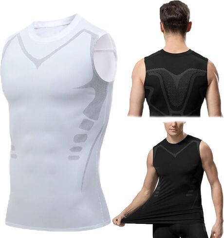 Surasy Compression Shirt, Mens Compression Shirt, Compression Tank Top Men, Slimming Compression Tank Tops Men in Kuwait