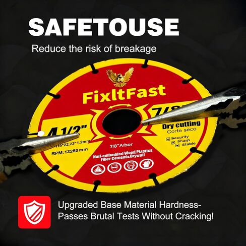 FIXLTFAST 3 Inch x 3/8 Circular Saw Blades for Wood Cutting Angle Grinder Blade for Woodworking, PVC, Rubber, Tire Cutting Discs Washer - 3 Pack in Saudi Arabia