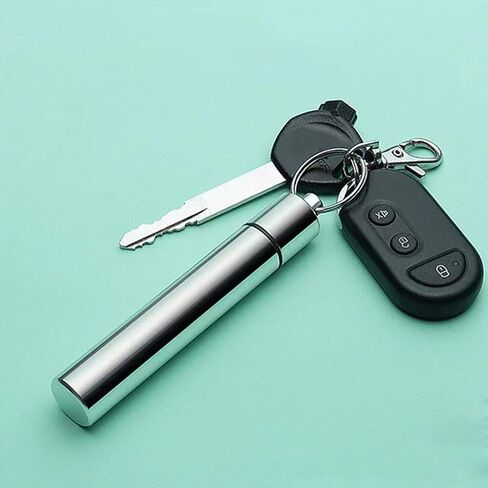 Stainless Steel Toothpick Holder Set with Keychain for Travel, Camping & Outdoor in Kuwait