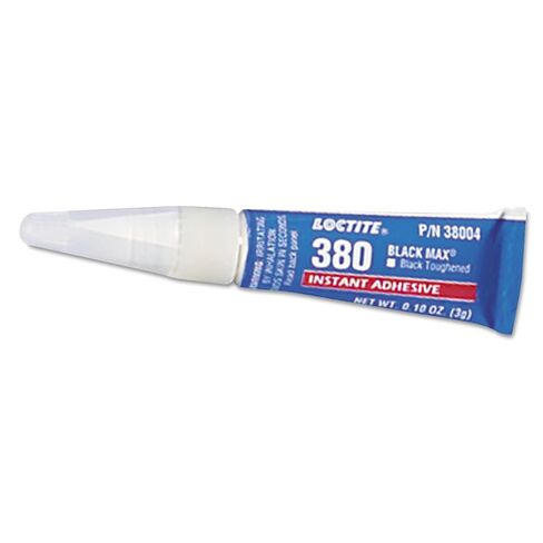 Loctite Black Max 380 Cyanoacrylate Adhesive - Black Liquid 3 g Tube - Shear Strength 3750 psi, Tensile Strength 2700 psi - 380 Max [Price is per Tube] in Kuwait