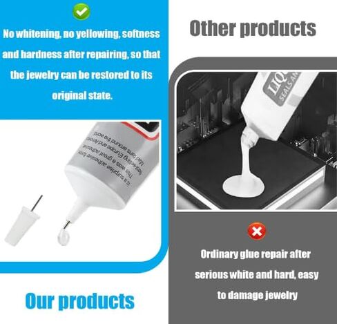 B-7000 Super Glue 3 قطع لاصق قوي صناعي، غراء مبهر لأحجار الراين والمجوهرات والنسيج وإصلاح الهاتف والحرف اليدوية، غراء B7000 شفاف متعدد الأغراض (3x15 مل) in Kuwait