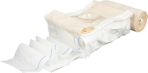 ضمادة OLAES للصدمات المرقئية مقاس 4 بوصات مع HemCon ChitoGauze PRO، مقاس 4 بوصات عرض × 7 بوصات طول × 2.5 بوصة عمق ضمادة ضغط مرقئ - تضميد جروح الطوارئ خالي من اللاتكس، حلول TacMed in Kuwait