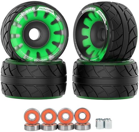 عجلات تزلج كهربائية CLOUDWHEEL Rovers 110R 110 مم لمحركات محرك الحزام، عجلات طويلة على الطرق الوعرة لجميع التضاريس (أسود) in Kuwait